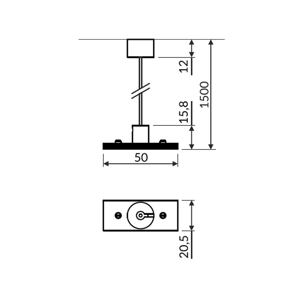 Ophangsysteem voor buigbaar LED profiel F12ALU - Aluminium