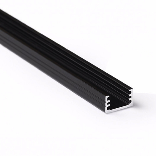 Zwart LED profiel met klikafdekking 12,2 mm x 7 mm - SLIM100ZWART