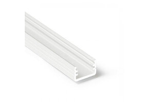 Wit LED strip profiel met opaal klikcover 12,2 mm x 7 mm - SLIM100WIT