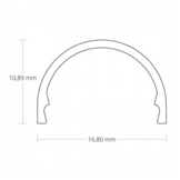 LED strip profiel 2 meter met cover 16,80 mm x 16,80 mm - 05.2ALU