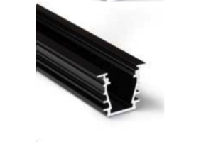 Zwart LED plafond profiel inclusief opaal cover 23.4 mm x 19 mm - GYPROC10ZWART