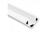 Wit LED hoekprofiel met cover 25,66mm x 18,01mm - C23WIT