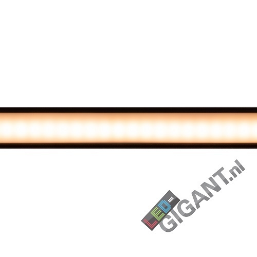 Zwart LED strip profiel met cover 28 mm x 9 mm - 09ZWART