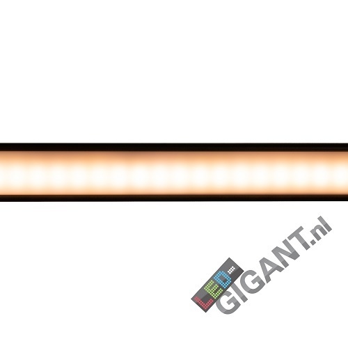 Zwart LED strip profiel met cover 28 mm x 9 mm - 09ZWART