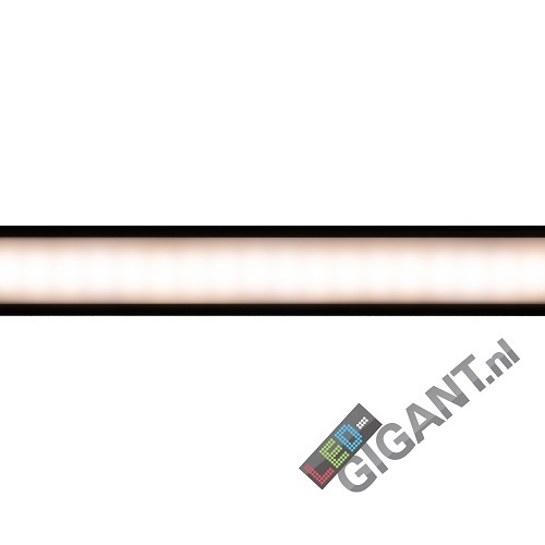 Zwart LED profiel met afdekking 28 mm x 9 mm - 09ZWART