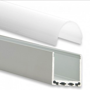 LED XL profiel 2 meter met ronde cover 24mm 36,79mm x 11,69mm - XL7.C4ALU