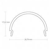 LED XL profiel 2 meter met ronde cover 24mm 36,79mm x 11,69mm - XL7.C4ALU
