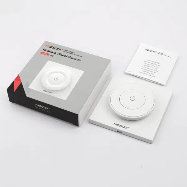 Design wanddimmer voor enkel kleurige en dual white LED strips – Draadloos – Miboxer K3-WIT