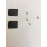 2 x LED strip profiel eindkapjes inclusief schroeven PL2 Spica - Zwart