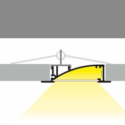 Wit LED inbouw profiel 3 meter 53 mm x 13,5 mm F8WIT