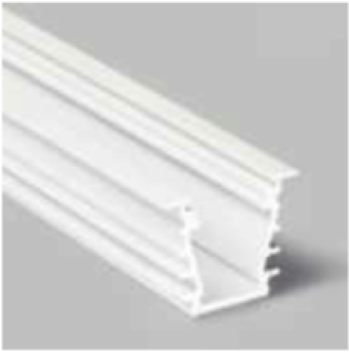 Wit LED plafond profiel inclusief opaal afdekking 23.4 mm x 19 mm - GYPROC10WIT