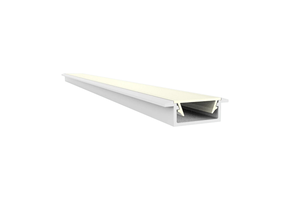 Wit verzonken LED strip profiel met klikcover 15 mm x 6mm - 308WIT