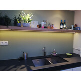Wit verzonken LED strip profiel met klikcover 15 mm x 6mm - 308WIT
