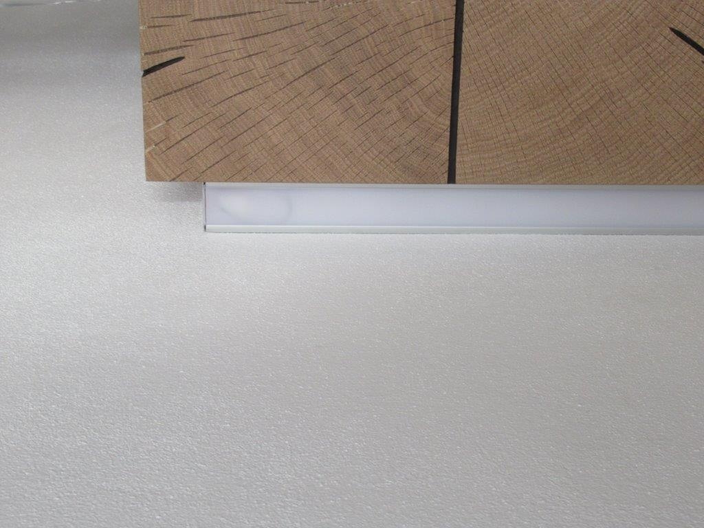 Wit LED inbouw profiel met afdekking 15 mm x 6mm - 308WIT