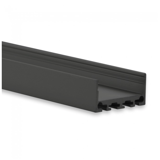 XL Zwart LED profiel met klikafdekking 26,79mm x 11,69mm - XL04ZWART