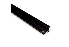 DIAGONAL14 F/TY diagonaal LED inbouwprofiel - Zwart - afdekking naar keuze