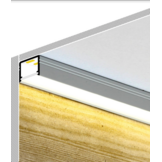 Zwart LED strip profiel met cover 12 mm x 12 mm – SLIM200ZWART