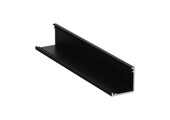 Zwart LED hoekprofiel 2 meter met opaal cover 16,5 mm x 16,5 mm - C12ZWART DUO