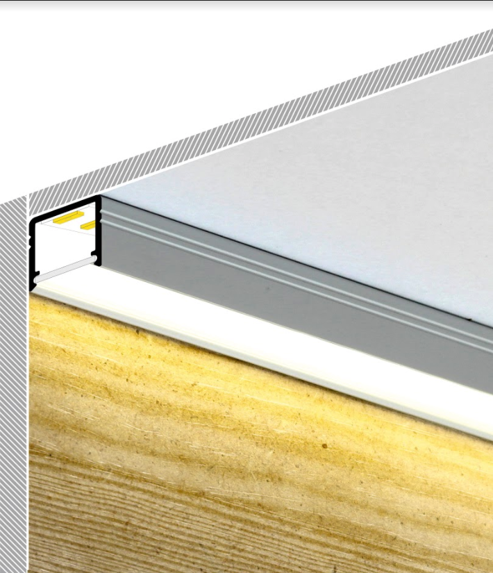Zwart LED profiel 3 meter met afdekking 12 mm x 12 mm – SLIM200ZWART