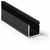 Zwart LED strip profiel 4 meter met cover 12 mm x 12 mm – SLIM200ZWART