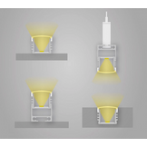 Zwart LED strip profiel 2 meter met opaal cover 16,80 mm x 16,80 mm - 05.2ZWART