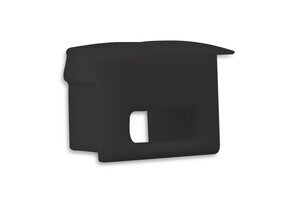 Eindkap met kabeldoorvoer - 03ZWART