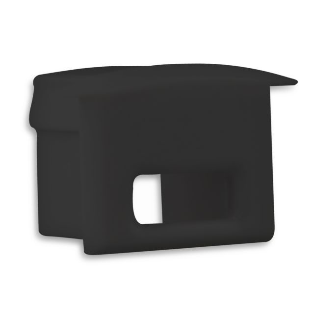 Eindkap met kabeldoorvoer - 03ZWART
