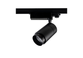 3-FASE railarmatuur zwart voor GU10 LED spots met instelbare lens - Zoomable
