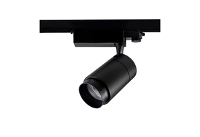 3-FASE railarmatuur zwart voor GU10 LED spots met instelbare lens - Zoomable