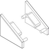 CORNER14 EE7F/TY eindkap zonder kabeldoorvoer - Geanodiseerd aluminium