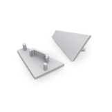 CORNER14 EE7F/TY eindkap zonder kabeldoorvoer - Geanodiseerd aluminium