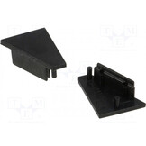 Set van 2 eindkappen t.b.v. C21ZWART