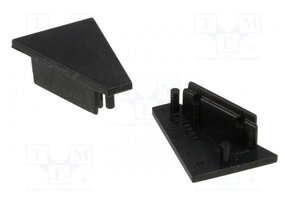 Set van 2 eindkappen t.b.v. C21ZWART