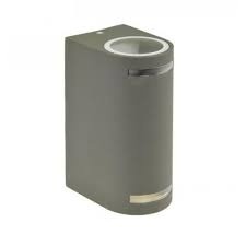 LED updown wandlamp voor buiten - grijs 90 x 150mm - GU10 - 1902GRIJS