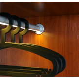 LED strip profiel kLEDingstang garderobe met cover 28 mm x 29 mm G5