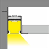 LED plafond profiel 2 meter met cover 55 mm x 23 mm - FRAME14WIT -Wit