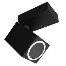 LED wandlamp voor buiten - kantelbaar - zwart 165 x 100mm - GU10 - QUAZAR15ZWART