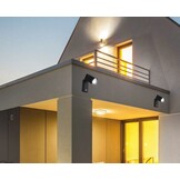 LED wandlamp voor buiten - kantelbaar - zwart 165 x 100mm - GU10 - QUAZAR15ZWART