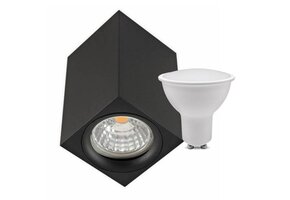Opbouw spot vierkant zwart Ø 60 x 100mm - GU10 - 1812ZWART - MANGOSQUARE