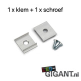 Montageklem C21 serie t.b.v. LED hoek profiel C21ALU, C21WIT, C21ZWART