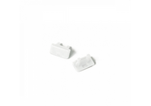 Eindkap voor LED strip profiel met kabeldoorvoer SLIM8 AC2/Z - WIT