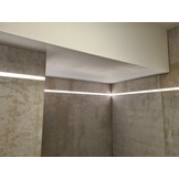 LED gipsplaat profiel met opaal klikcover 77 mm x 13,5 mm GIPS200