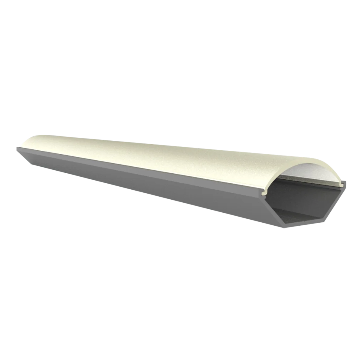 LED hoekprofiel met ronde klikafdekking 28,65 mm x 16,05 mm - C333ALU