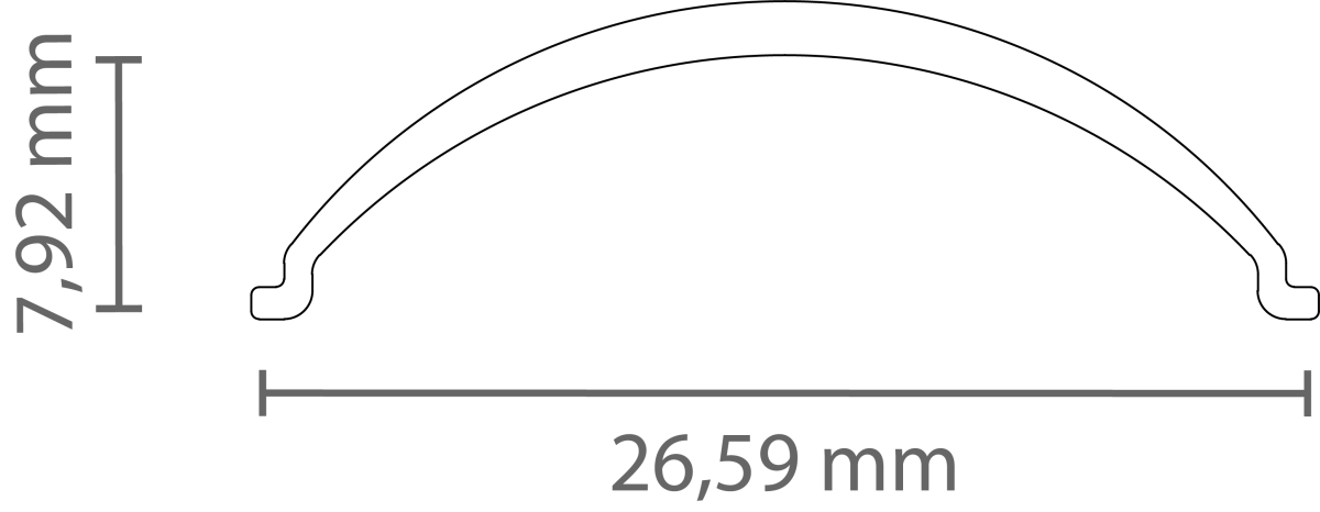 LED hoekprofiel met ronde klikcover 28,65 mm x 16,05 mm - C333ALU
