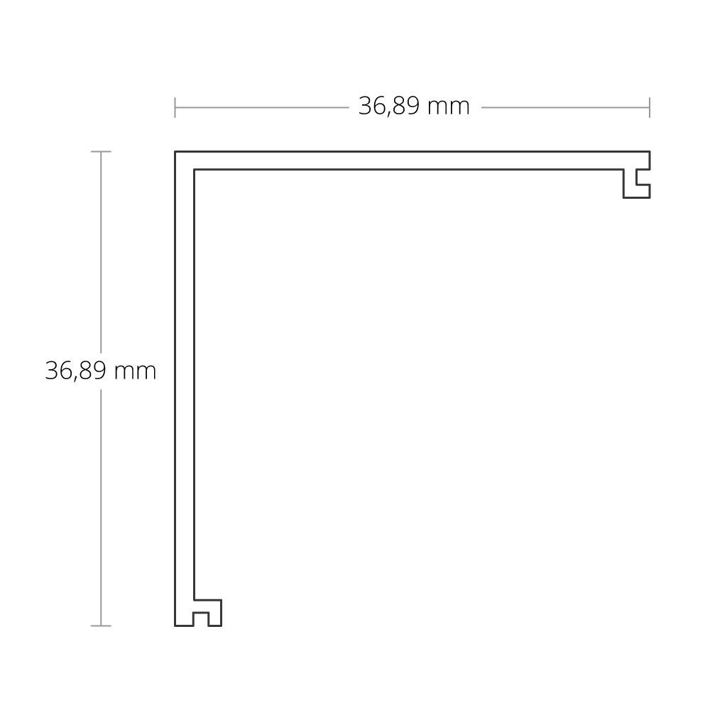 LED hoekprofiel inclusief klikafdekking 40,10 mm x 40,10 - C19ALU