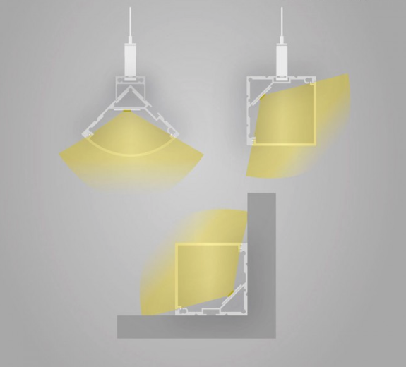 LED hoekprofiel inclusief klikafdekking 40,10 mm x 40,10 - C19ALU