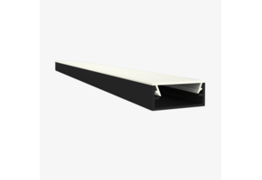 Zwart LED strip profiel inclusief klikcover 8,84 x 20mm- 304ZWART