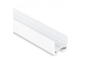 PN6V2 hoog LED opbouwprofiel - Wit - afdekking naar keuze