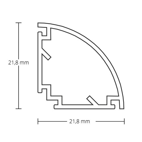 Waterdicht LED profiel 2,5 meter - 33,60mm x 26,52mm - C10POLY