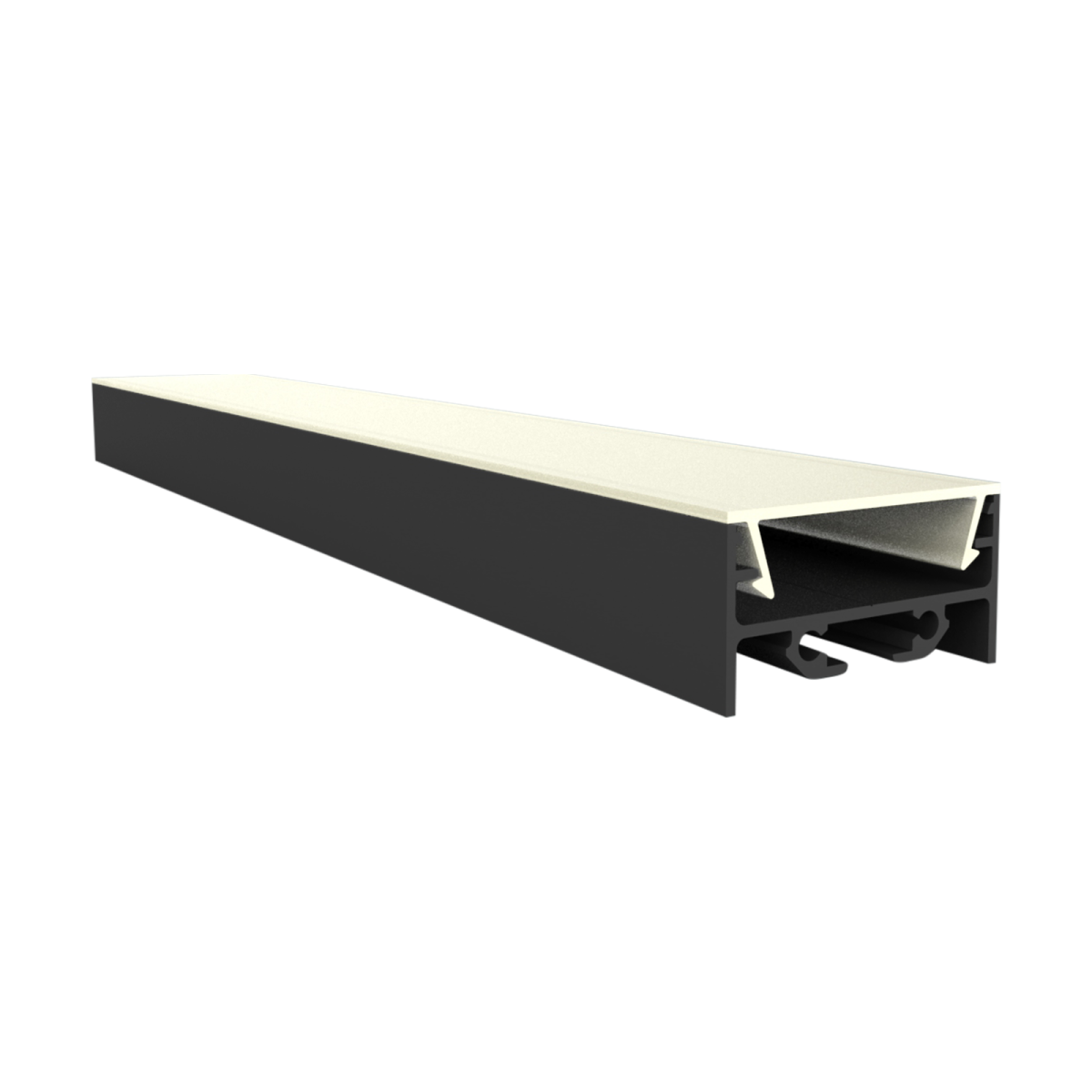 Zwart LED profiel inclusief opaal klikafdekking 30 mm x 15 mm - XL304ZWART